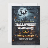 Jaarlijkse Familie Pompoen Carving Party Halloween Kaart (Voorkant)