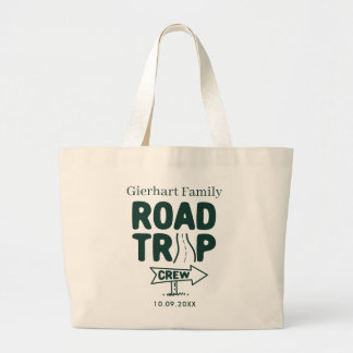 Jaarlijkse familie Road Trip Custom Vakantie Grote Tote Bag