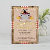 Jaarlijkse familiepicknick met kreeftsoep in rusti folie uitnodiging (Staand Voorkant)