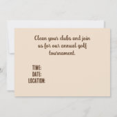 Jaarlijkse Familiereünie Veer Golf Toernooi Kaart (Achterkant)