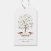 Jaarlijkse Family Reunion Tree Custom Cadeaulabel (Voorkant)