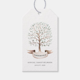 Jaarlijkse Family Reunion Tree Custom Cadeaulabel