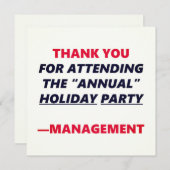 Jaarlijkse feestdag Fungerend bedankt voor uw werk (Voorkant / Achterkant)