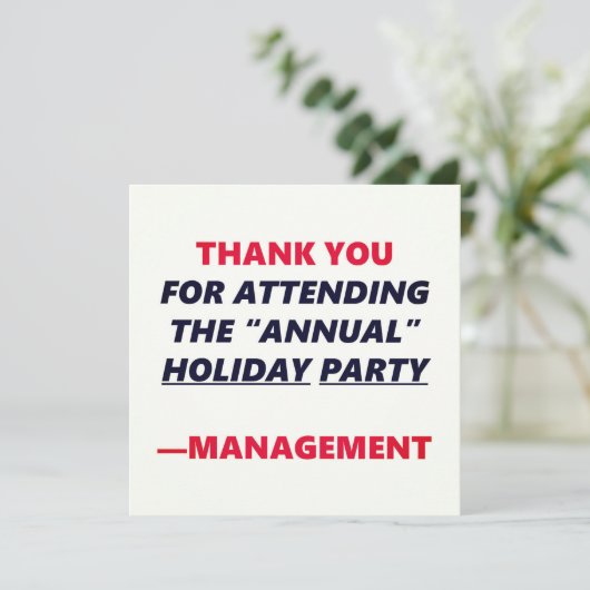 Jaarlijkse feestdag Fungerend bedankt voor uw werk (Staand voorkant)