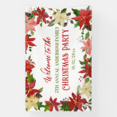 Jaarlijkse feestdag in de Poinsettia-kerstfamilie Spandoek (Verticaal)