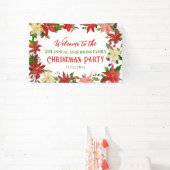 Jaarlijkse feestdag in de Poinsettia-kerstfamilie Spandoek (Insitu)