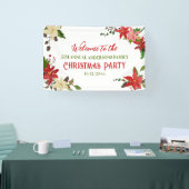 Jaarlijkse feestdag in Red Poinsettia Spandoek