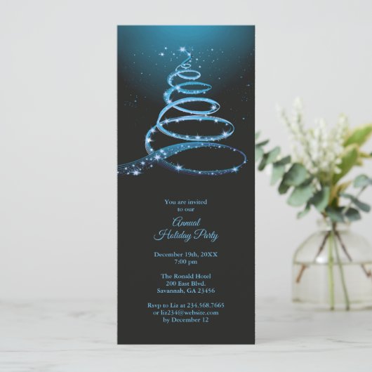 Jaarlijkse feestdag Kerst uitnodiging (Staand voorkant)