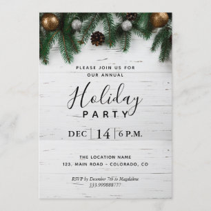 Jaarlijkse feestdag kerstfeestdag Uitnodiging