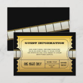 Jaarlijkse filmonderscheiding Golden Ticket Insert Kaart (Voorkant / Achterkant)