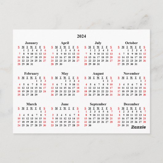 Jaarlijkse fotokalender 2024 briefkaart (Achterkant)
