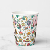 Jaarlijkse gelukkige verjaardag papieren bekers (Rechts)