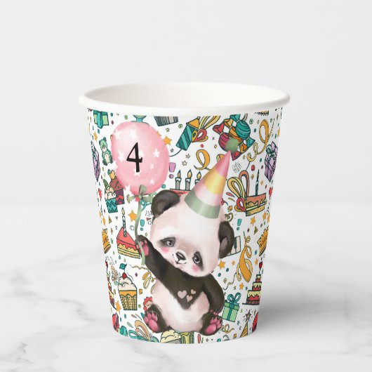 Jaarlijkse gelukkige verjaardag papieren bekers (Voorkant)