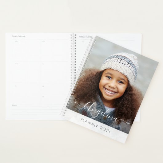 jaarlijkse gepersonaliseerde fotoplanner planner (Display)