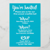 jaarlijkse gezinshereniging van het schip folie uitnodiging (Achterkant)