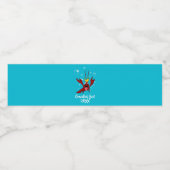 jaarlijkse gezinshereniging van het schip waterfles etiket (Enkel label)