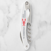 Jaarlijkse gezinszomer kreeft koken traditie kurkentrekker (Achterkant)