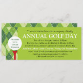 Jaarlijkse Golf dag corporate groep event uitnodig Kaart (Voorkant / Achterkant)