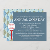 Jaarlijkse Golf dag corporate groep event uitnodig Kaart (Voorkant / Achterkant)