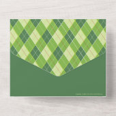 Jaarlijkse golfdag groen-gelid aangepast fototeam all in one uitnodiging (Achterkant)