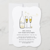 Jaarlijkse goudchampagne-kaasmakerij nieuwjaarsfee kaart (Voorkant)