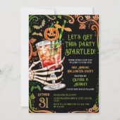 Jaarlijkse Halloween Cocktail & Kostuums Party Pom Kaart (Voorkant)
