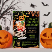 Jaarlijkse Halloween Cocktail & Kostuums Party Pom Kaart