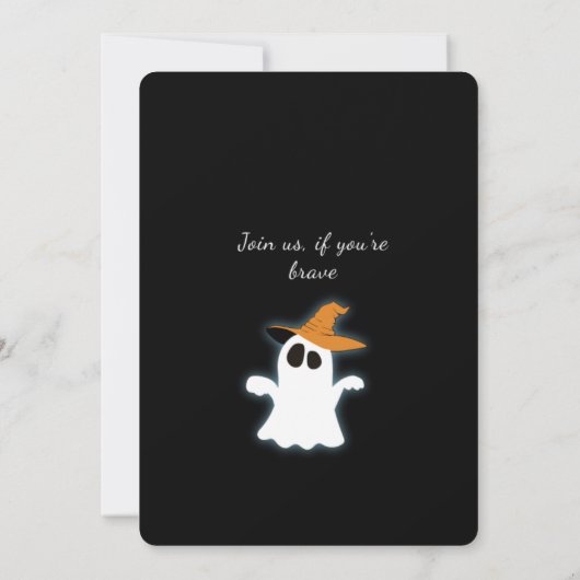 Jaarlijkse Halloween Custom Party Neon Schattige G Kaart (Achterkant)