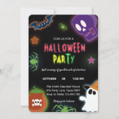 Jaarlijkse Halloween Custom Party Neon Schattige G Kaart (Voorkant)