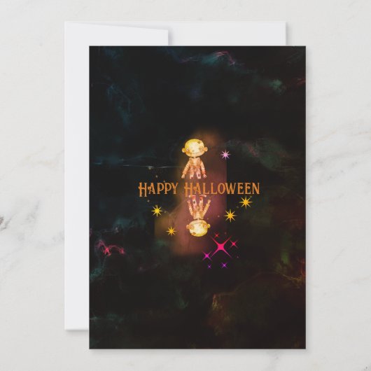 Jaarlijkse Halloween Kostuum Monster Party Kaart (Achterkant)