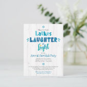 Jaarlijkse Hanukkah Party Latkes Laughter Light Ru Uitnodiging Briefkaart (Staand voorkant)