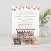 Jaarlijkse Herfst Pumpkin Herfst Uitnodiging (Staand voorkant)