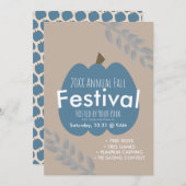 Jaarlijkse Herfstfestival Pompoentak Uitnodiging (Voorkant / Achterkant)