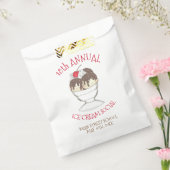 Jaarlijkse Ice Cream Social Event Hot Fudge Sundae Bedankzakje (Gezegeld)