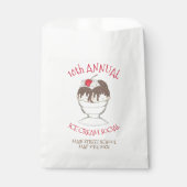 Jaarlijkse Ice Cream Social Event Hot Fudge Sundae Bedankzakje (Voorkant)