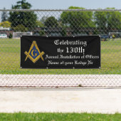 Jaarlijkse installatie van de officieren Masonic L Spandoek (Insitu)