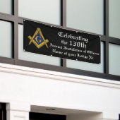 Jaarlijkse installatie van de officieren Masonic L Spandoek (Buitenkant Gebouw)