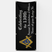Jaarlijkse installatie van de officieren Masonic L Spandoek (Verticaal)
