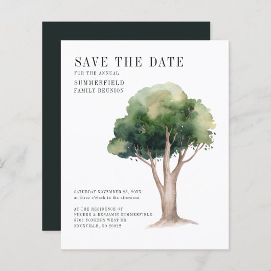 Jaarlijkse jaaroverzicht van de gezinshereniging (Voorkant / Achterkant)