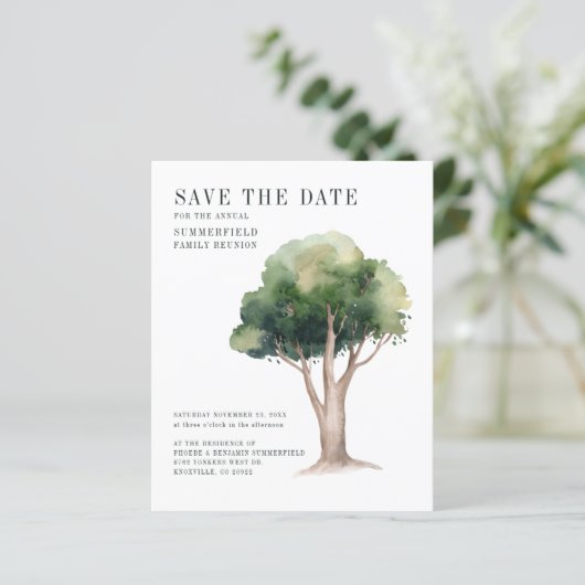 Jaarlijkse jaaroverzicht van de gezinshereniging (Staand voorkant)