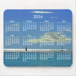 Jaarlijkse kalender 2016 Muismatten Beach foto