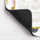 Jaarlijkse kalender 2017 Muismatten Roze en gouden (Hoek)