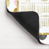 Jaarlijkse kalender 2020 Muismatten Roze en Gold S (Hoek)