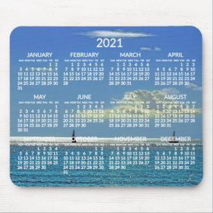 Jaarlijkse kalender 2021 Muismatten Beach Foto