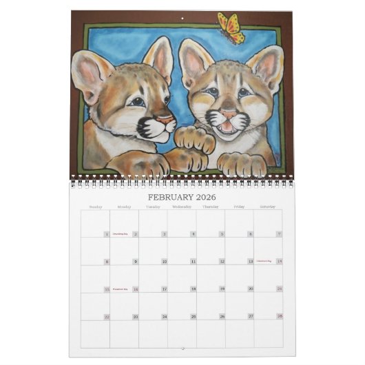 Jaarlijkse kalender voor dieren uit het zuidwesten (Feb 2026)