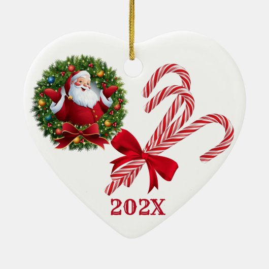 Jaarlijkse kerst keramisch ornament (Achterkant)