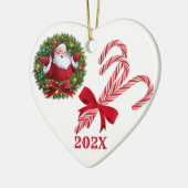 Jaarlijkse kerst keramisch ornament (Links)