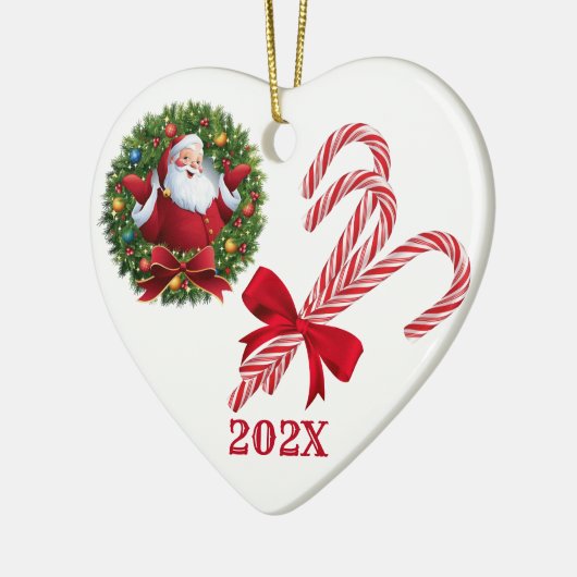 Jaarlijkse kerst keramisch ornament (Links)