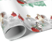 jaarlijkse kerstangels cadeaupapier (Rol Hoek)