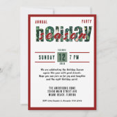 Jaarlijkse kerstfeest typografie kaart (Voorkant)